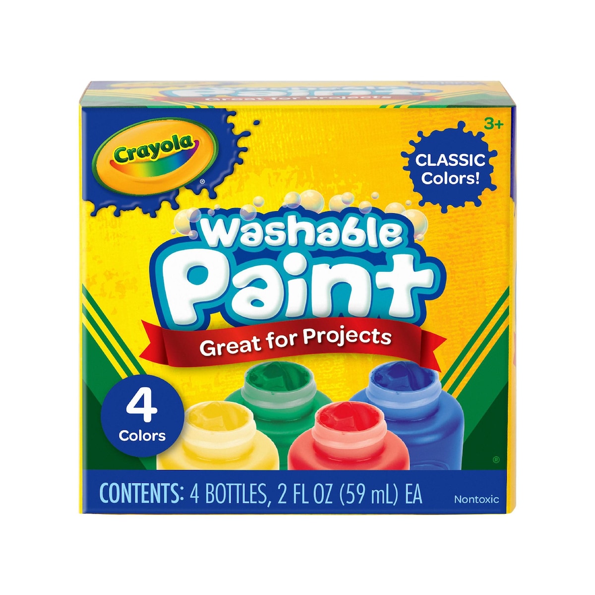 Crayola Washable Kids Paint Classic Colors 4 Pack