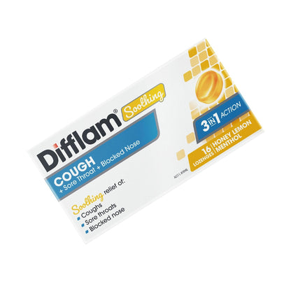 Difflam Soothing Cough Sore Throat & Blocked Nose Lozenges 16 Pack