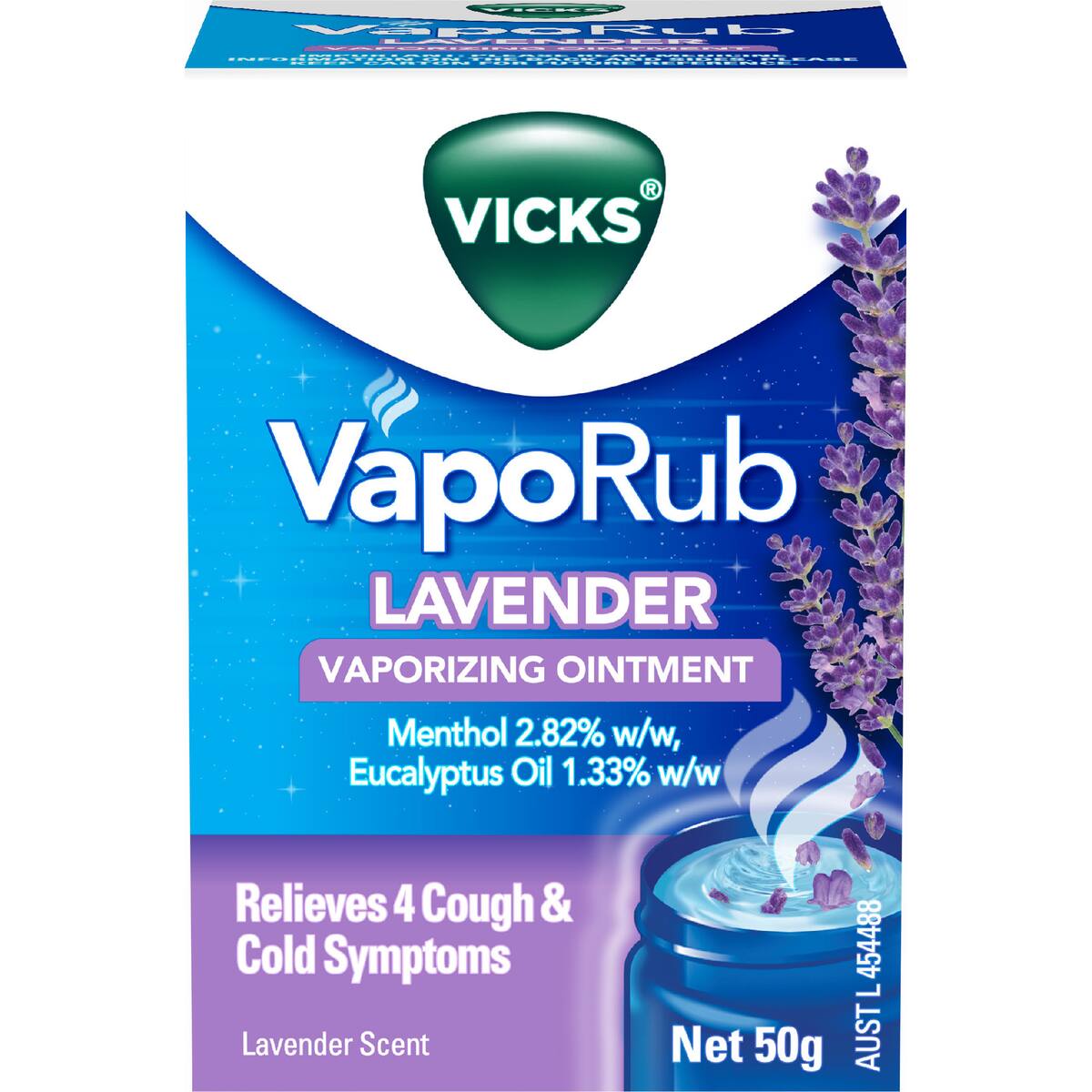 Vicks Vaporub Decongestant Rub Lavendar 50g
