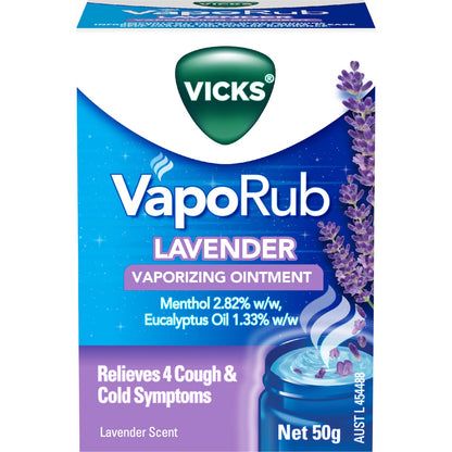 Vicks Vaporub Decongestant Rub Lavendar 50g
