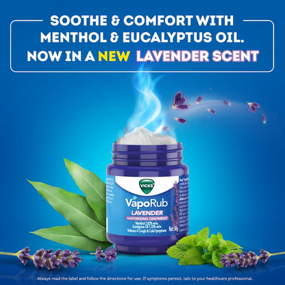 Vicks Vaporub Decongestant Rub Lavendar 50g