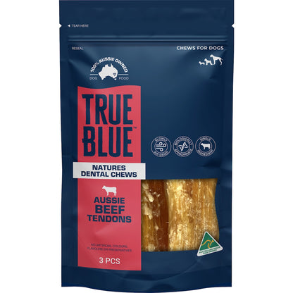 True Blue Aussie Beef Tendons Dog Treats 3 Pack