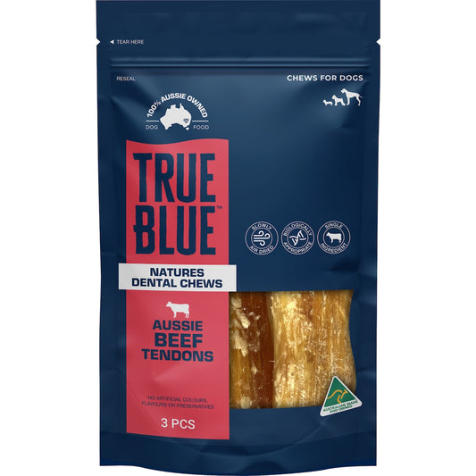 True Blue Aussie Beef Tendons Dog Treats 3 Pack