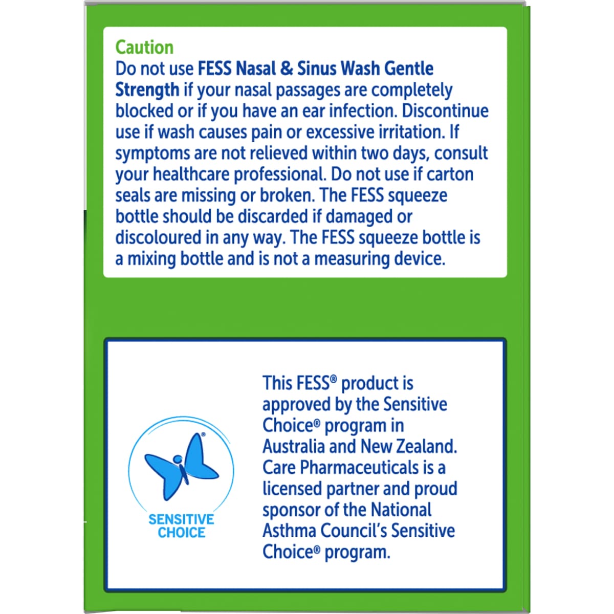 Fess Nasal & Sinus Saline Wash Gentle Strength Refill Sachets 50 Pack