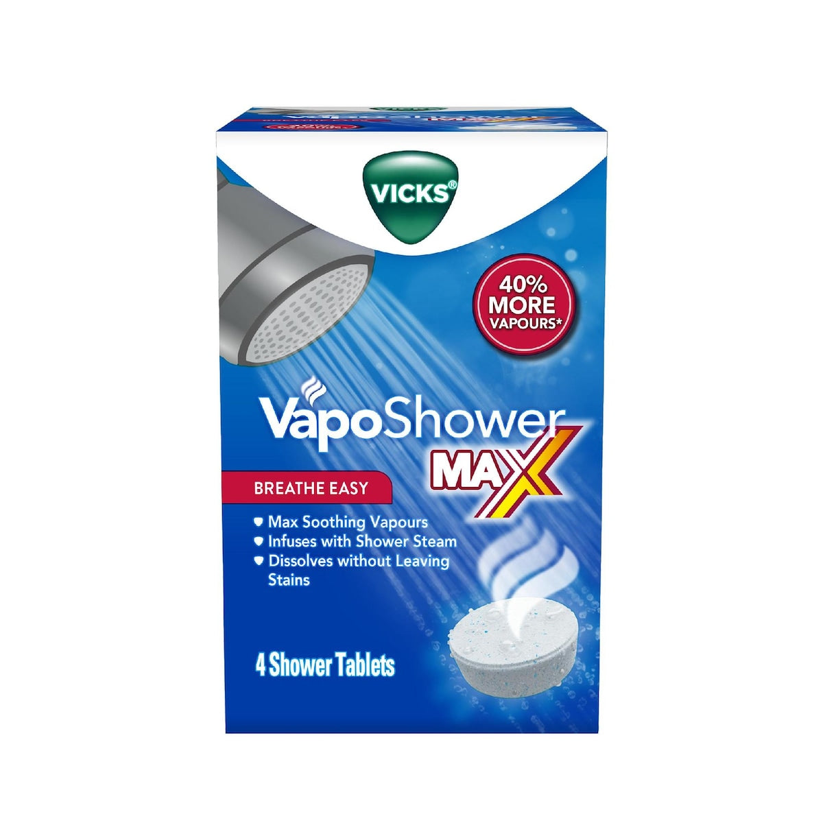 Vicks Vaposhower Max Shower Tablets 4 Pack