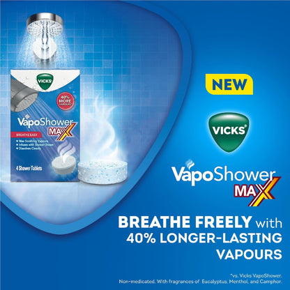 Vicks Vaposhower Max Shower Tablets 4 Pack