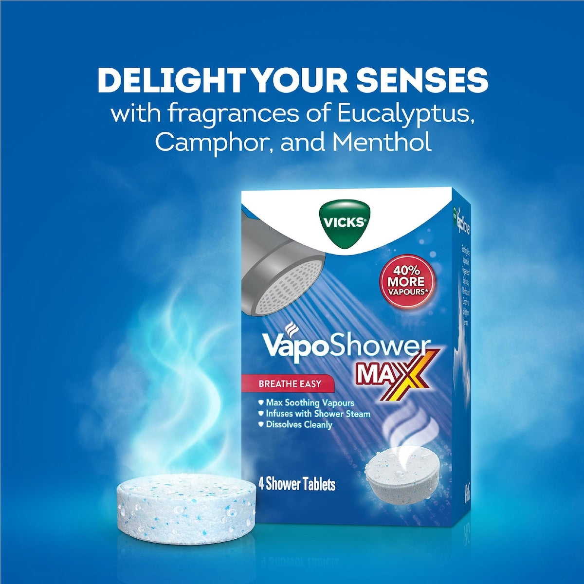 Vicks Vaposhower Max Shower Tablets 4 Pack