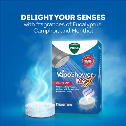 Vicks Vaposhower Max Shower Tablets 4 Pack