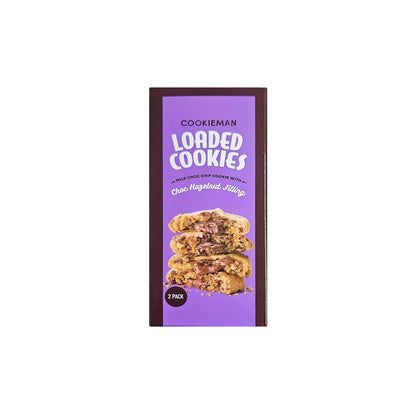 Cookieman Loaded Cookies Choc Hazelnut Filling 2 Pack