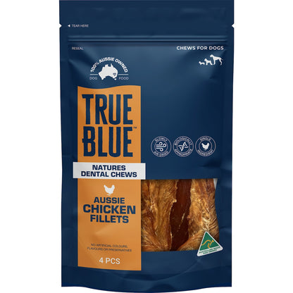 True Blue Aussie Chicken Fillets Dog Treats 4 Pack