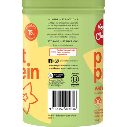 Keep It Cleaner Plant Protein Vanilla Flavour 345g