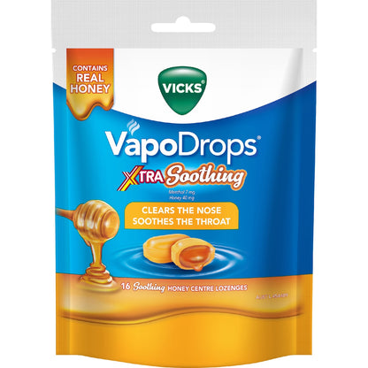 Vicks Vapodrops Xtra Strong Soothing 16 Pack