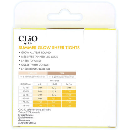Clio Girl Summer Glow Tight Natural Xt 90mm(w) X 250mm(h) Each