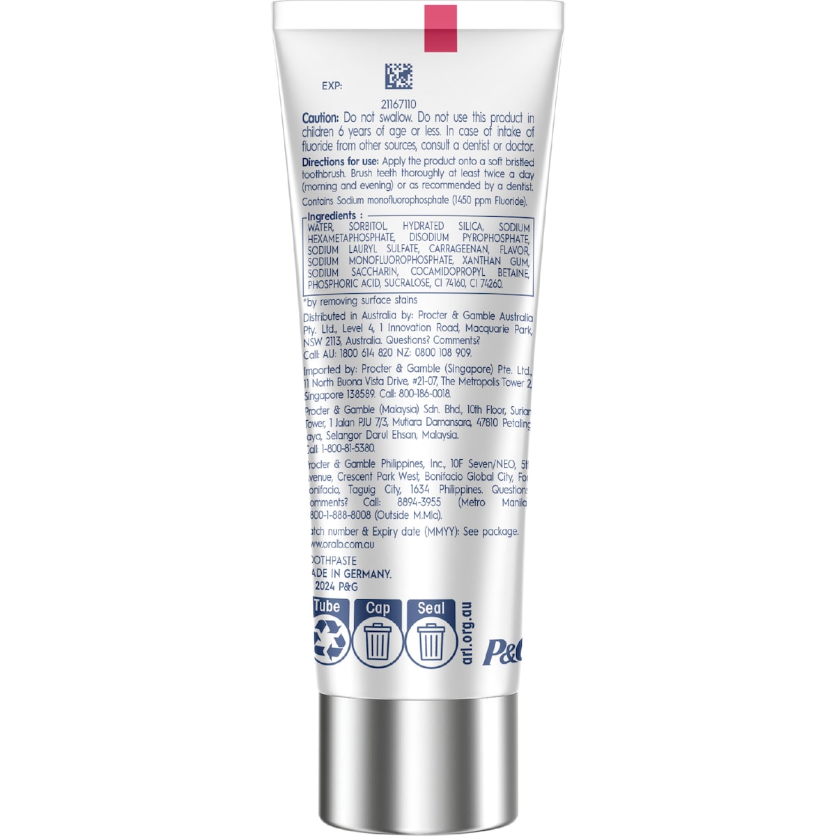 Oral-b 3d White Toothpaste Intensive Whitening Freshness Blast 94g