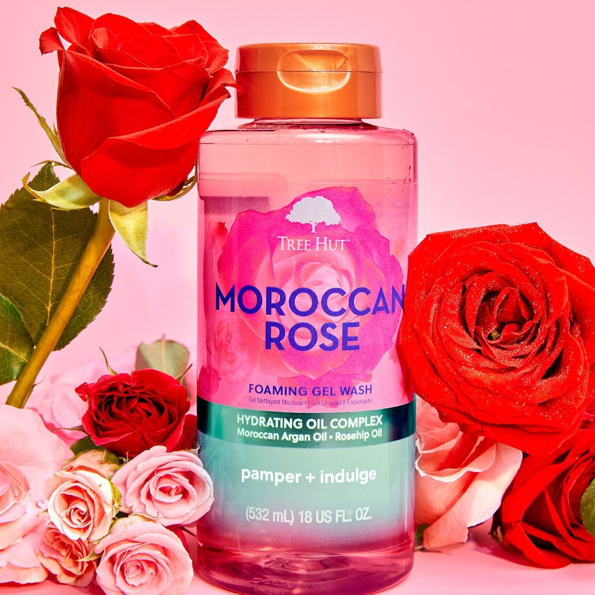 Tree Hut Foaming Gel Wash Moroccan Rose 532ml