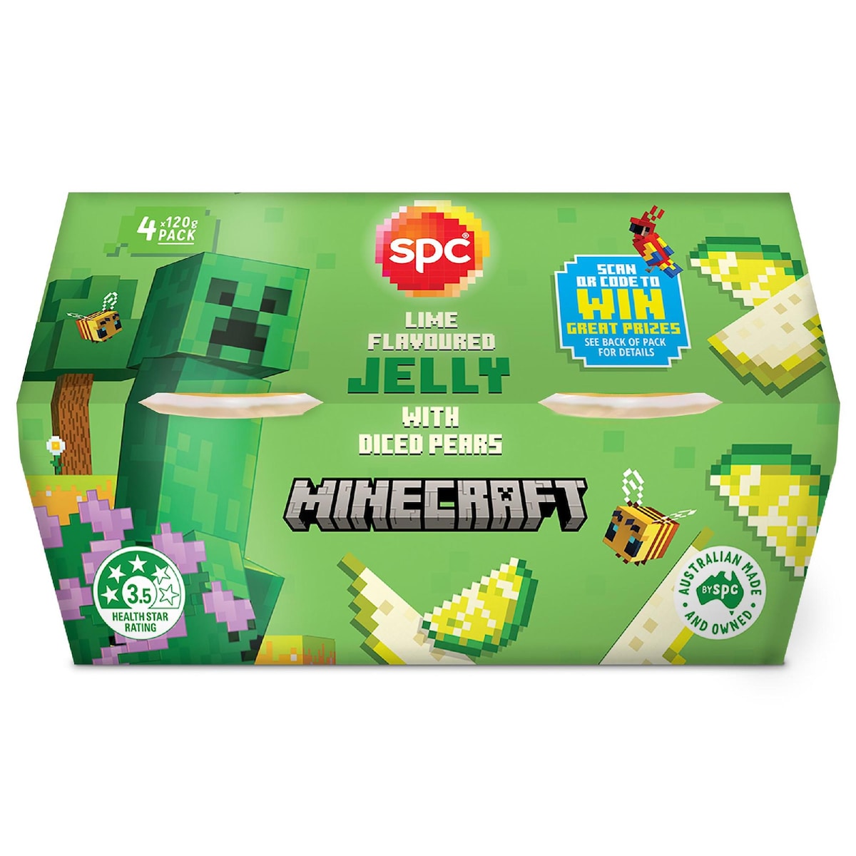 Spc Lime Jelly With Diced Pears Minecraft 4 Pack