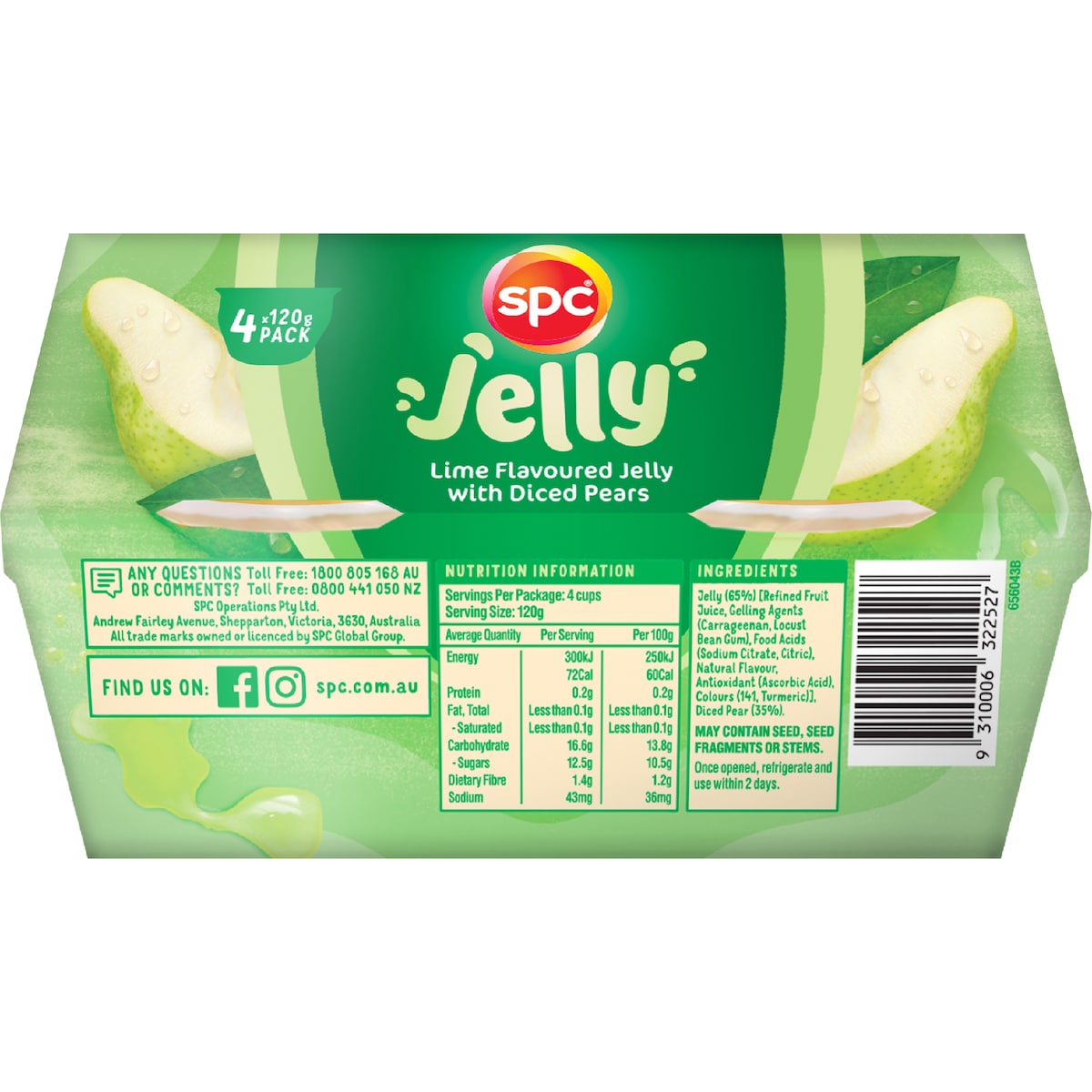Spc Lime Jelly With Diced Pears Minecraft 4 Pack