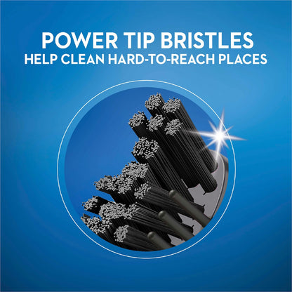 Oral-b Cross Action Toothbrushes Charcoal Soft Value 5 Pack
