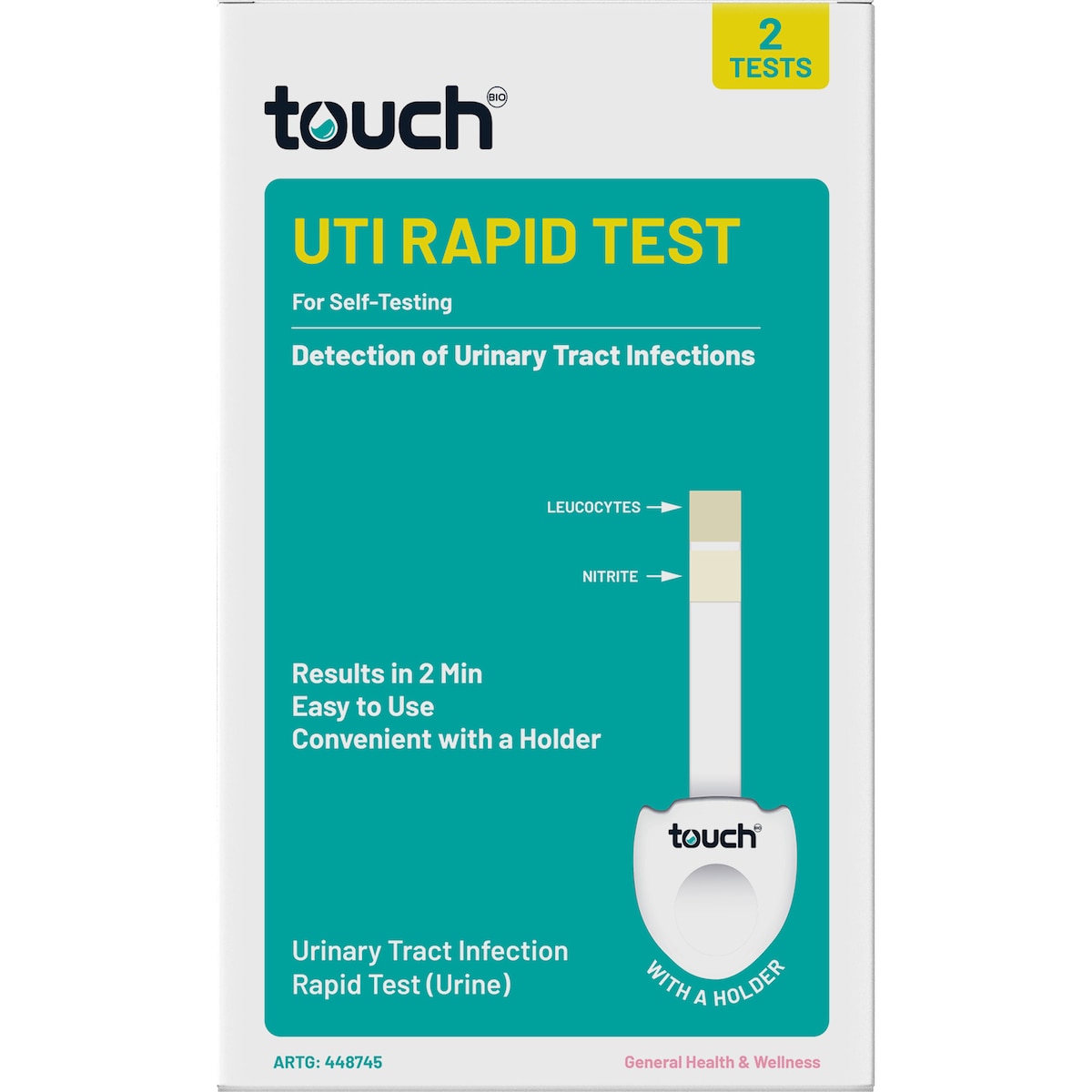 Touch Uti Rapid Test 2 Pack