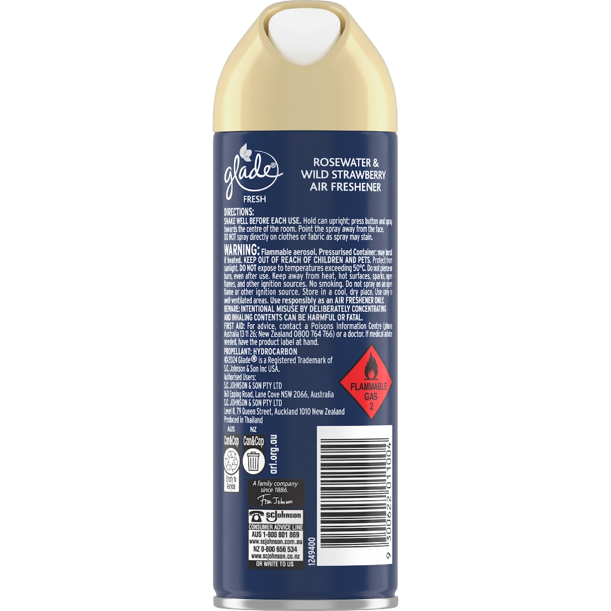 Glade Fresh Air Freshener Rosewater & Wild Strawberry 210g