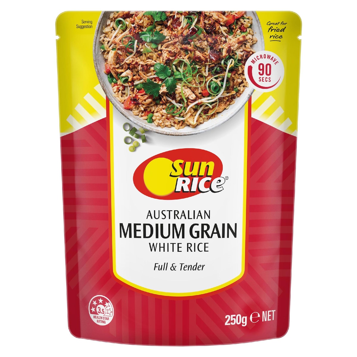 Sunrice Microwave Medium Grain Rice Pouch 250g