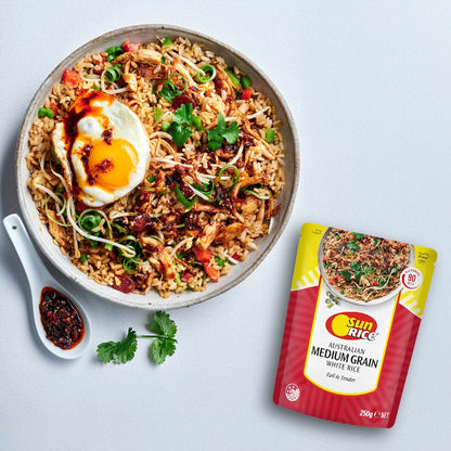 Sunrice Microwave Medium Grain Rice Pouch 250g