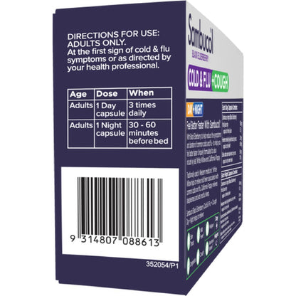 Sambucol Day & Night Cold & Flu & Cough Black Elderberry Capsules 24 Pack