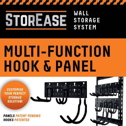 Storease Wall Storage System - 200 x 430mm - Black - 10 Piece