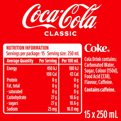 Coca-cola Mini Classic 250ml X 15 Pack