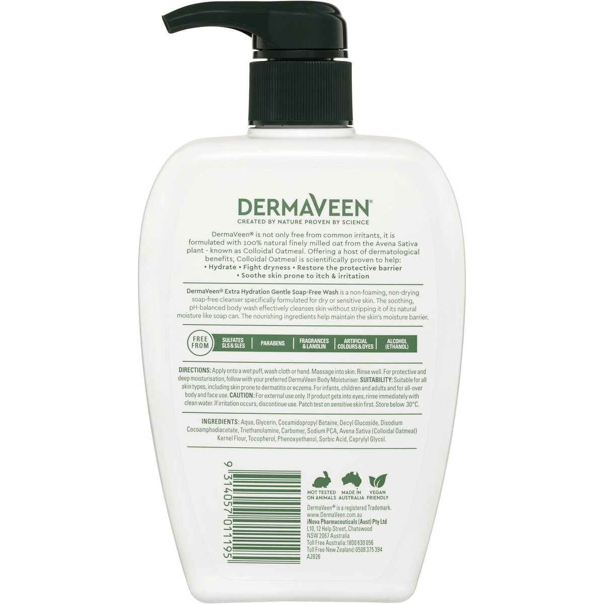 Dermaveen Soap-free Body Wash Oatmeal 500ml