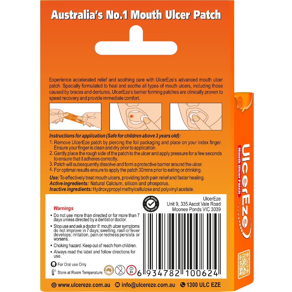 Ulcereze Mouth Ulcer Patch 6 Pack