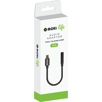 Moki Life Audio Adaptor Usb C To 3.5mm Port Each