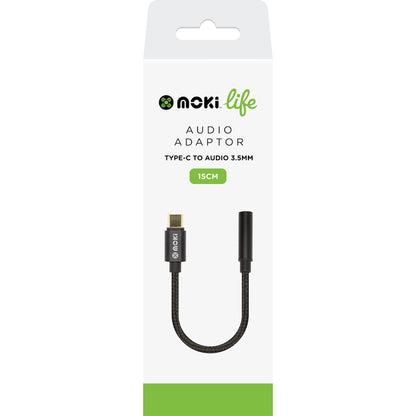 Moki Life Audio Adaptor Usb C To 3.5mm Port Each
