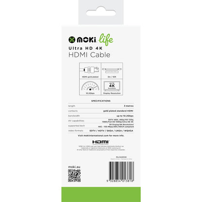 Moki Hdmi Cable 3m Each