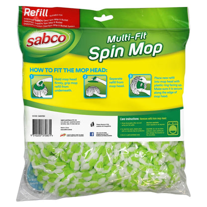 Sabco Multi-fit Spin Mop Refill Each
