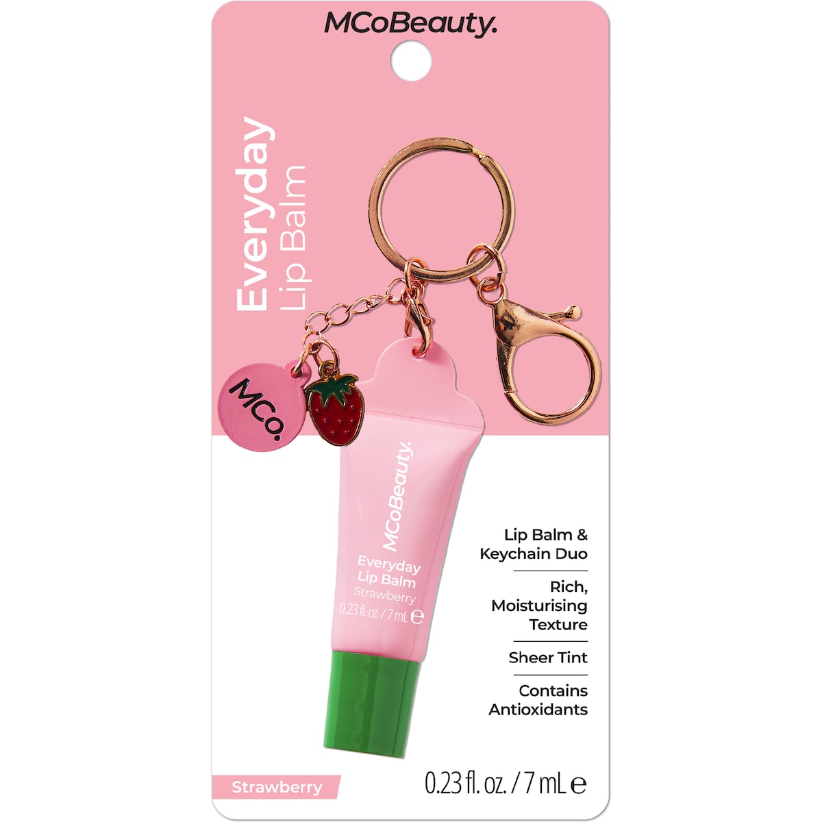 Mcobeauty Everyday Lip Balm Keyring Strawberry Each