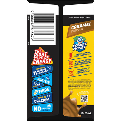 Up&go Protein Energize Liquid Breakfast Caramel 250ml X 12 Pack