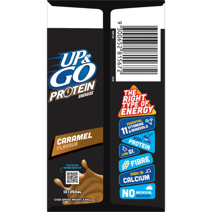 Up&go Protein Energize Liquid Breakfast Caramel 250ml X 12 Pack