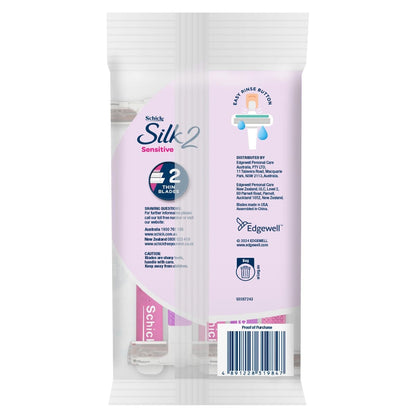 Schick Silk 2 Sensitive Disposables Razors 5 Pack