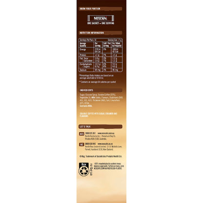 Nescafe Double Shot Caramel Latte Coffee Sachets 10 Pack