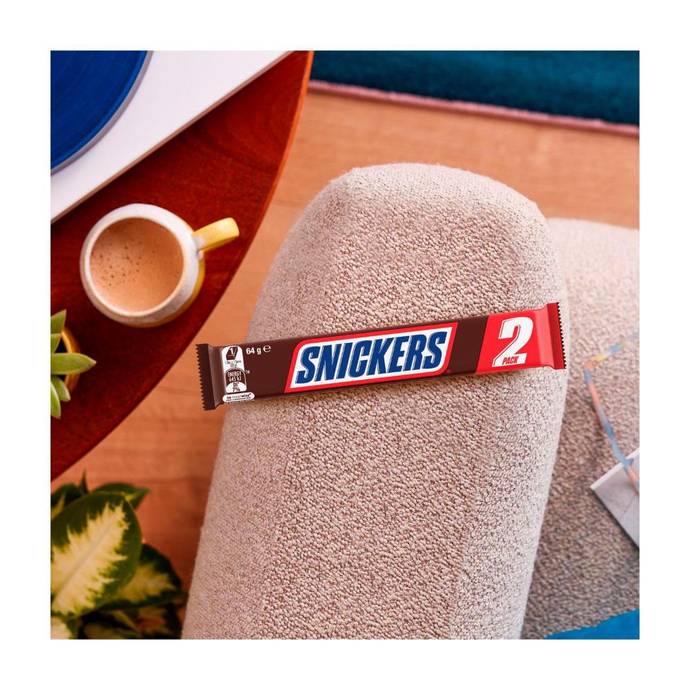 Snickers Milk Chocolate Bar Peanuts Caramel 2 Pieces - 64g