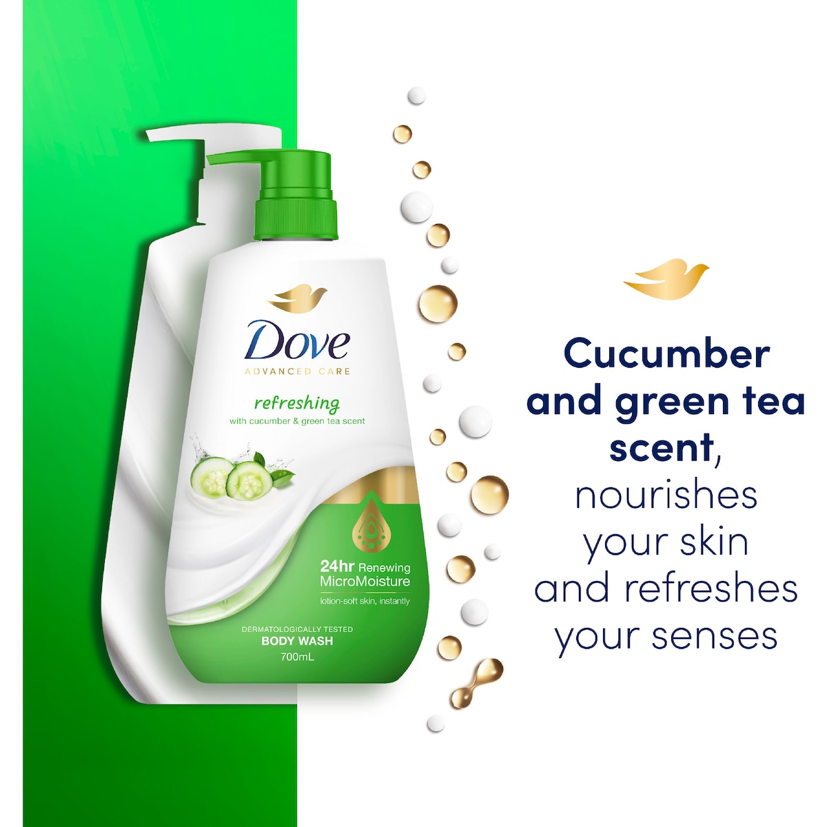Dove Advanced Body Wash Refreshing 700ml