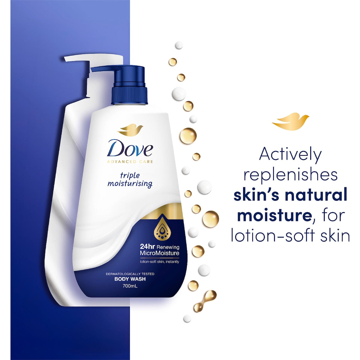 Dove Advanced Body Wash Triple Moisturising 700ml