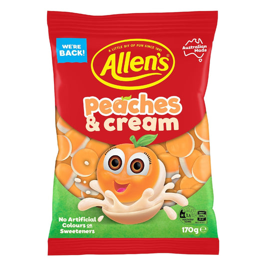 Allens Peaches & Cream 170g