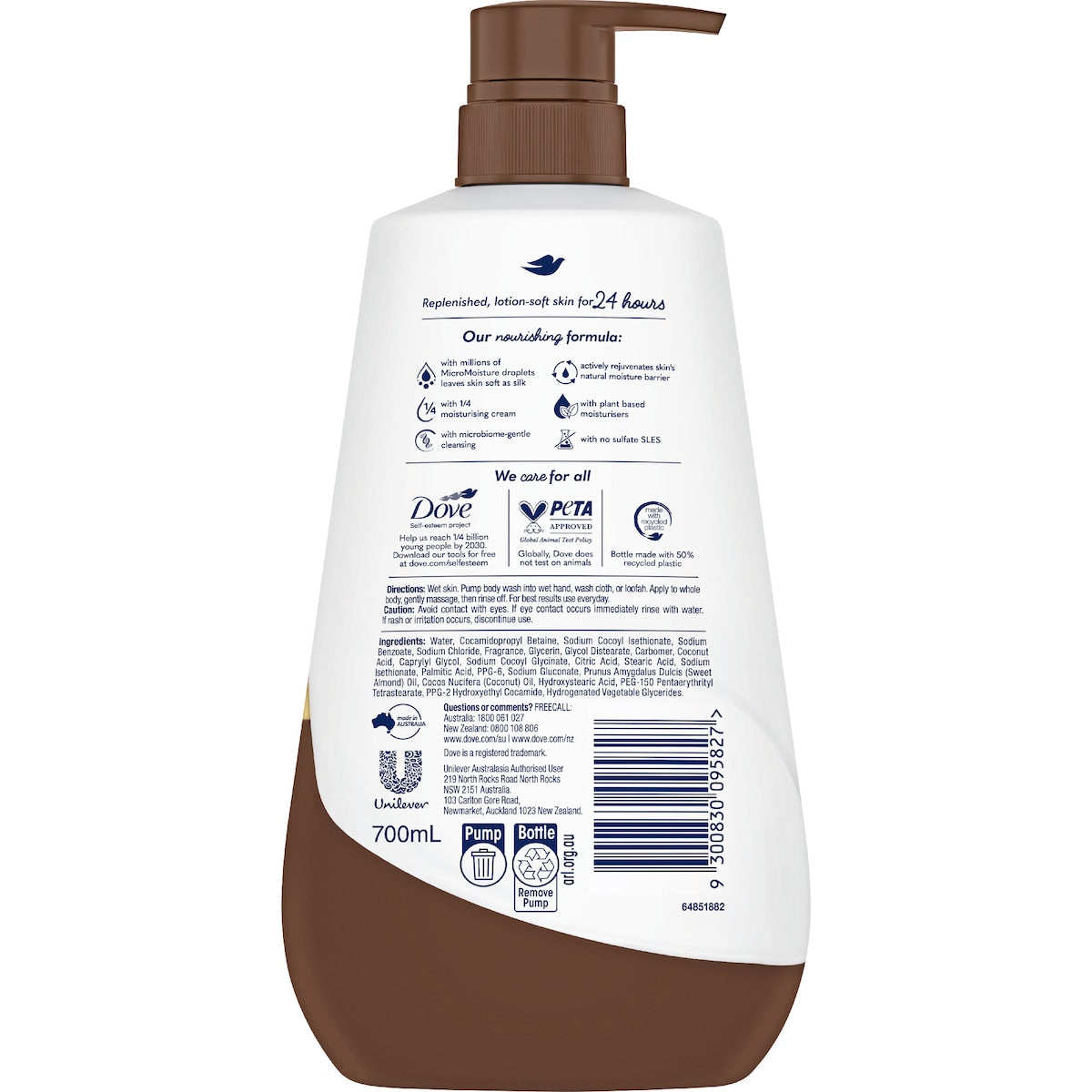 Dove Advanced Body Wash Restoring 700ml