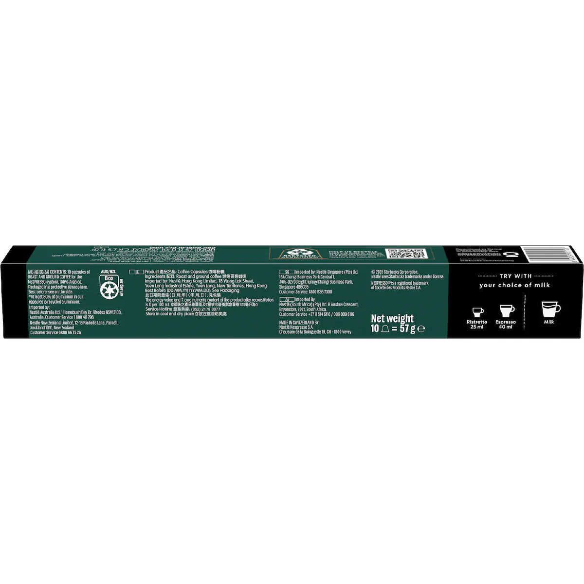 Starbucks By Nespresso Ristretto Coffee Pods 10 Pack
