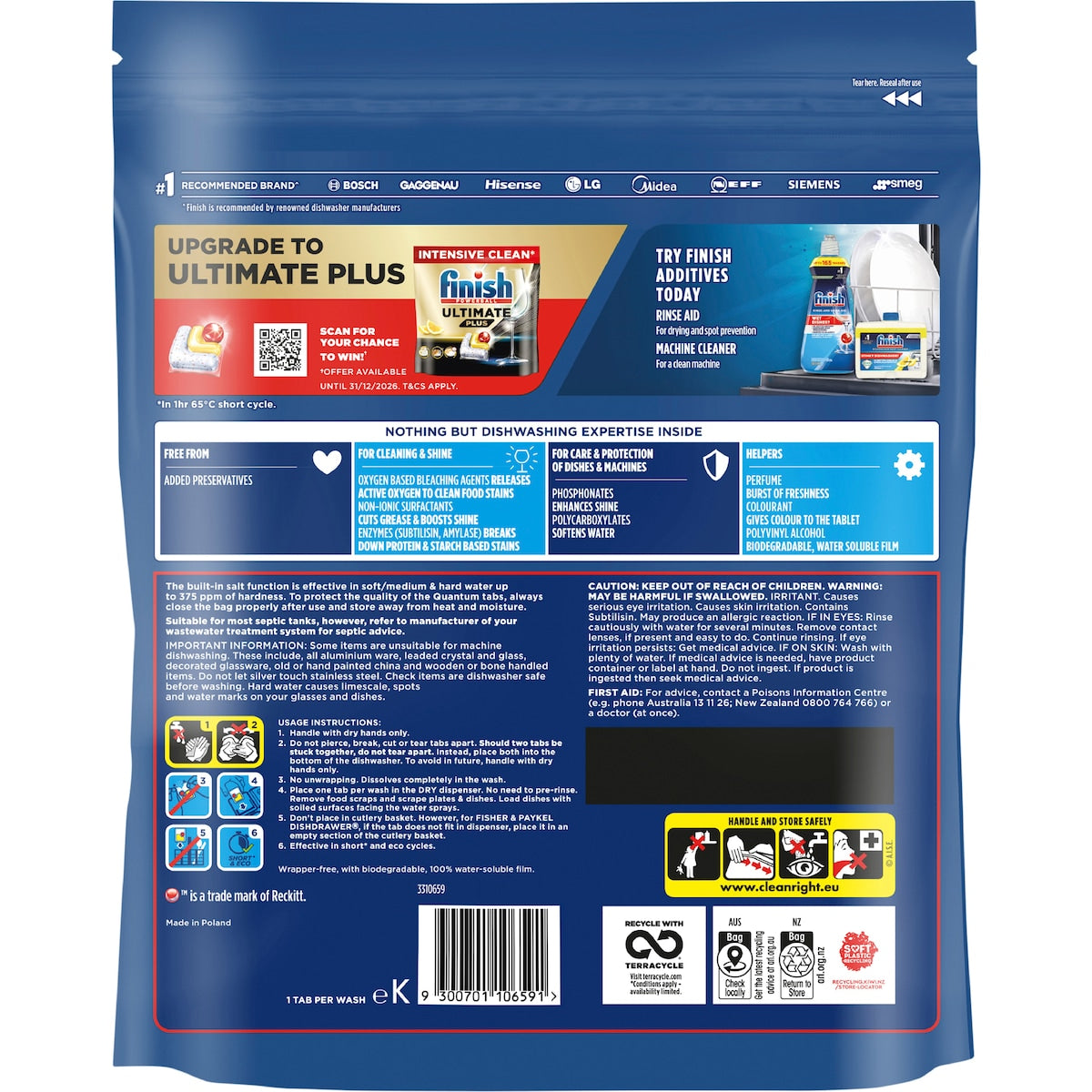 Finish Quantum Dishwashing Tablets Lemon 90 Pack