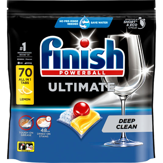 Finish Ultimate Dishwashing Tablets Lemon 70 Pack