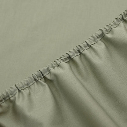 Openook 250tc Cotton Rich Fitted Sheet Double Bed Green Each