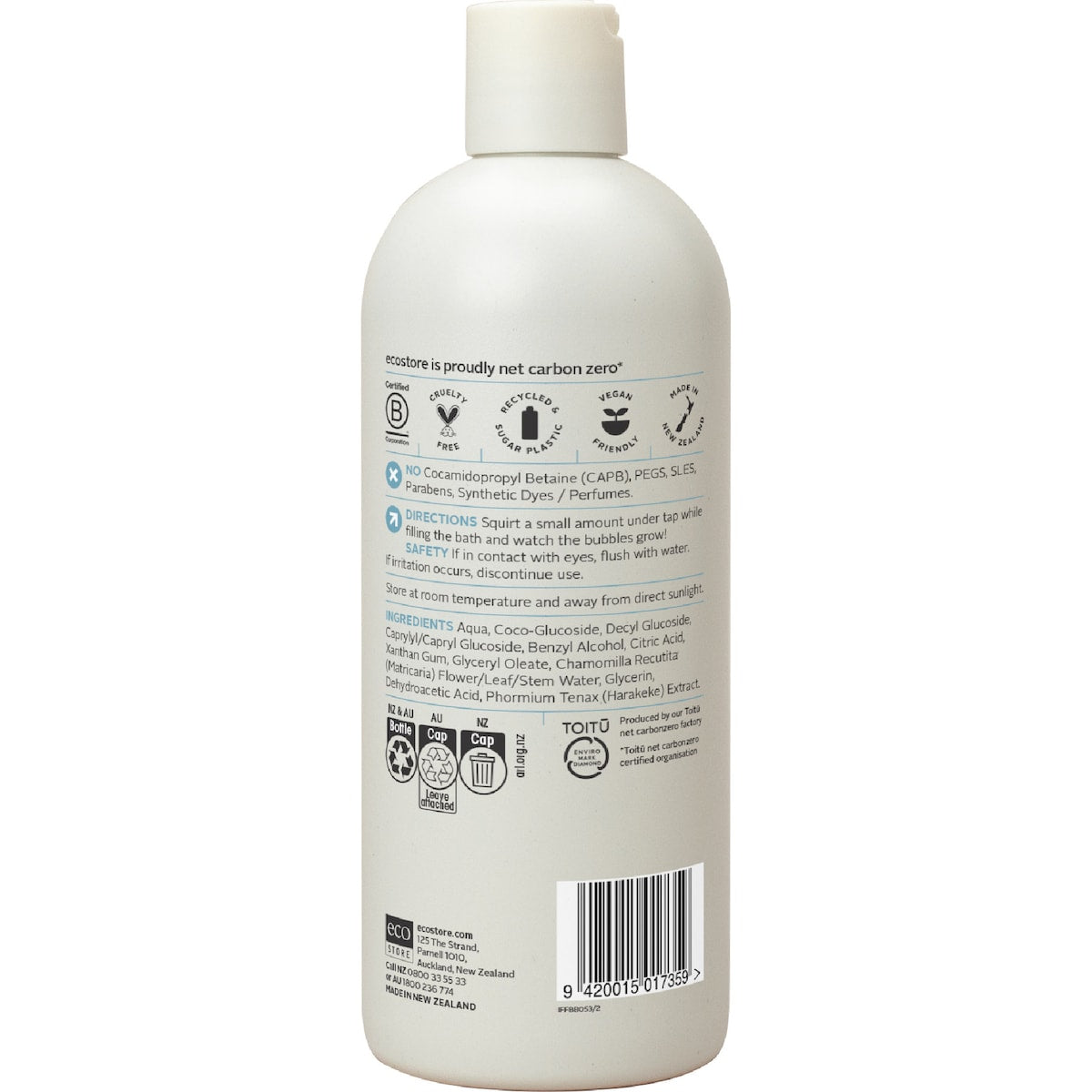 Ecostore Baby Bubble Bath Fragrance Free 535ml